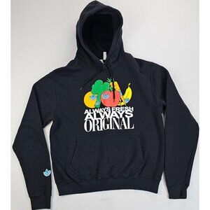 Adidas Size Medium Men's Trefoil Logo Pullover Black Long Sleeve Pocket Hoodie